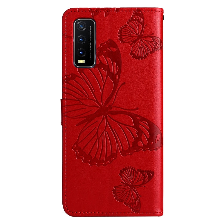 For vivo Y20 / Y20a / Y20s Pressed Printing Butterfly Pattern Horizontal Flip PU Leather Case with Holder & Card Slots & Wallet & Lanyard