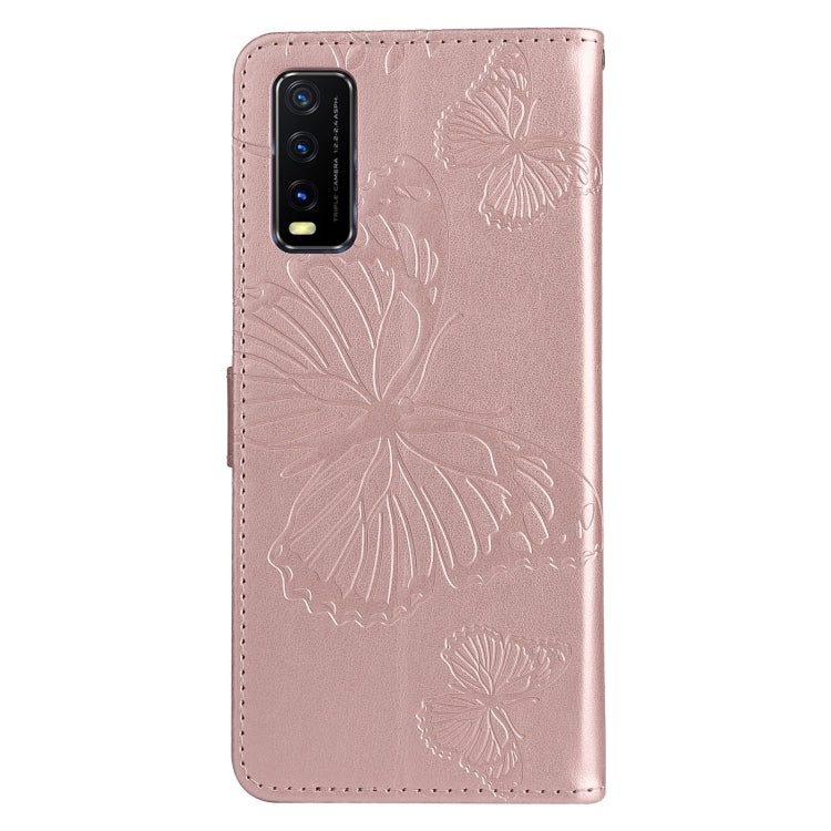 For vivo Y20 / Y20a / Y20s Pressed Printing Butterfly Pattern Horizontal Flip PU Leather Case with Holder & Card Slots & Wallet & Lanyard