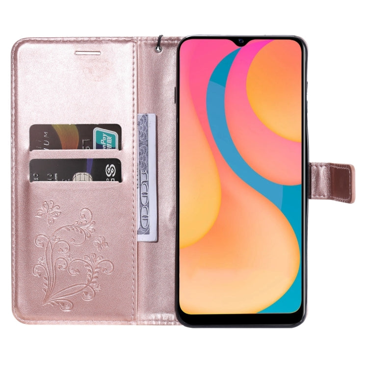 For vivo Y20 / Y20a / Y20s Pressed Printing Butterfly Pattern Horizontal Flip PU Leather Case with Holder & Card Slots & Wallet & Lanyard