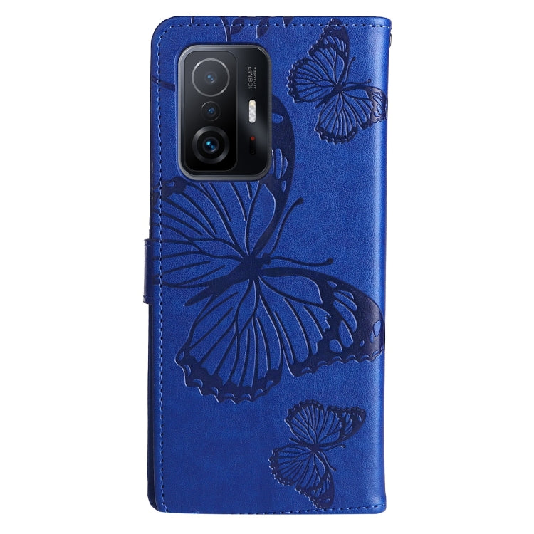 For Xiaomi Mi 11T / 11T Pro Pressed Printing Butterfly Pattern Horizontal Flip PU Leather Case with Holder & Card Slots & Wallet & Lanyard