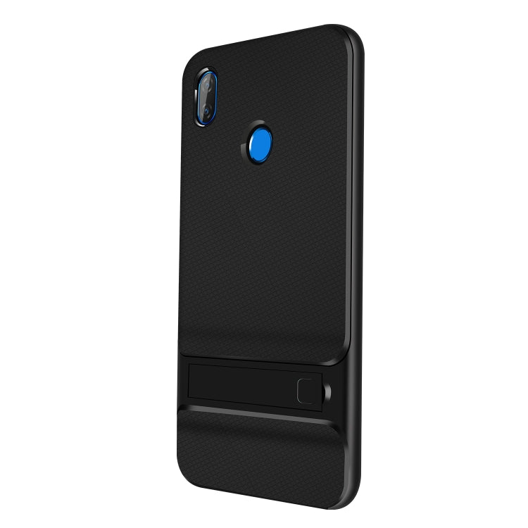 For Xiaomi Redmi Note 6 Pro Plaid Texture Non-slip TPU + PC Case with Holder