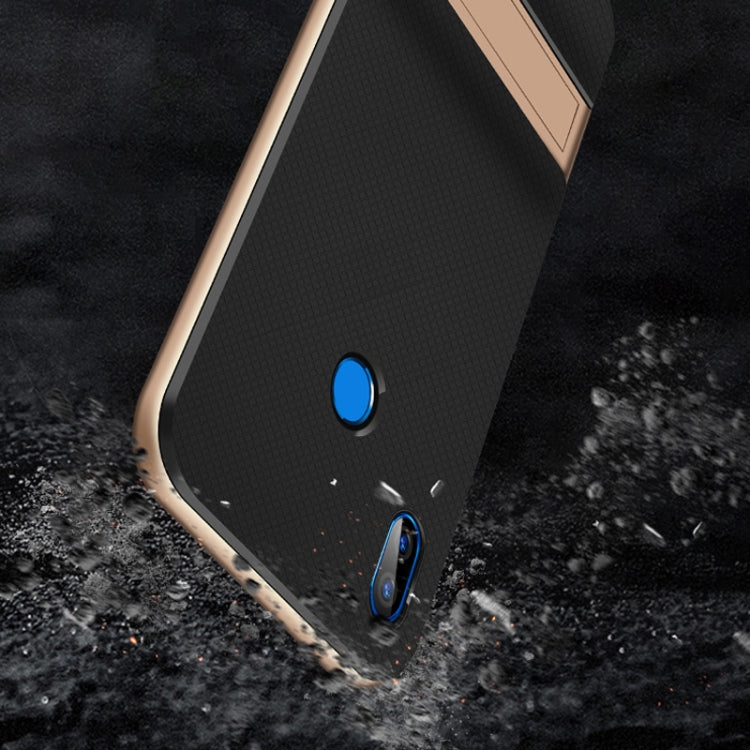 For Xiaomi Redmi Note 6 Pro Plaid Texture Non-slip TPU + PC Case with Holder