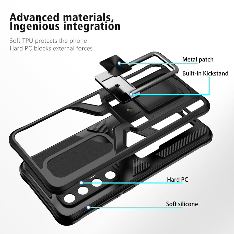 For Xiaomi Mi 10S Armor 2 in 1 PC + TPU Magnetic Shockproof Case with Foldable Holder