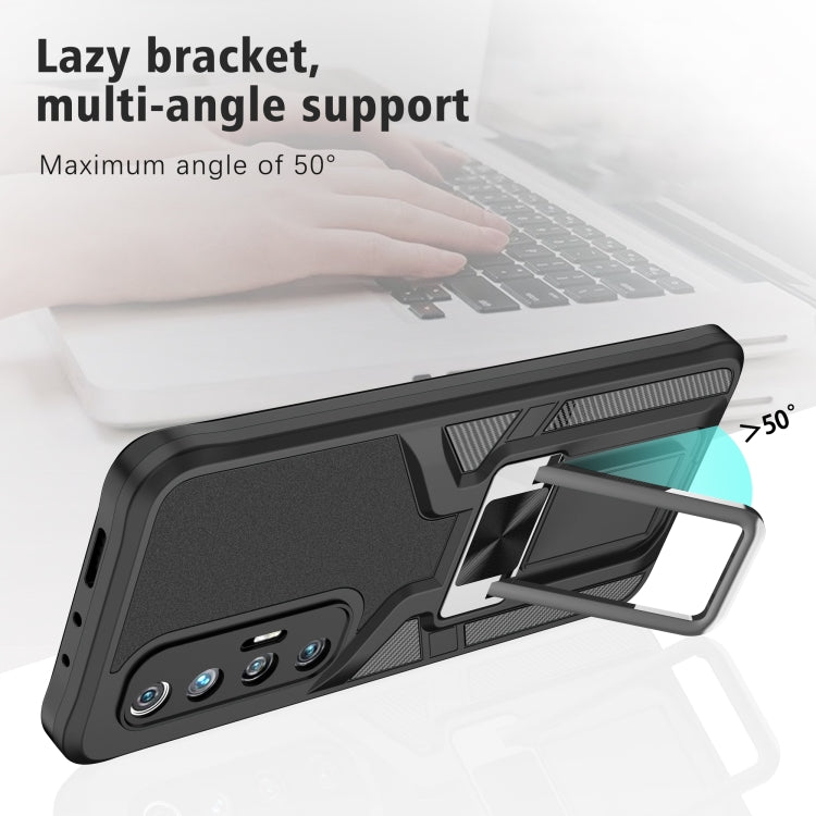 For Xiaomi Mi 10S Armor 2 in 1 PC + TPU Magnetic Shockproof Case with Foldable Holder