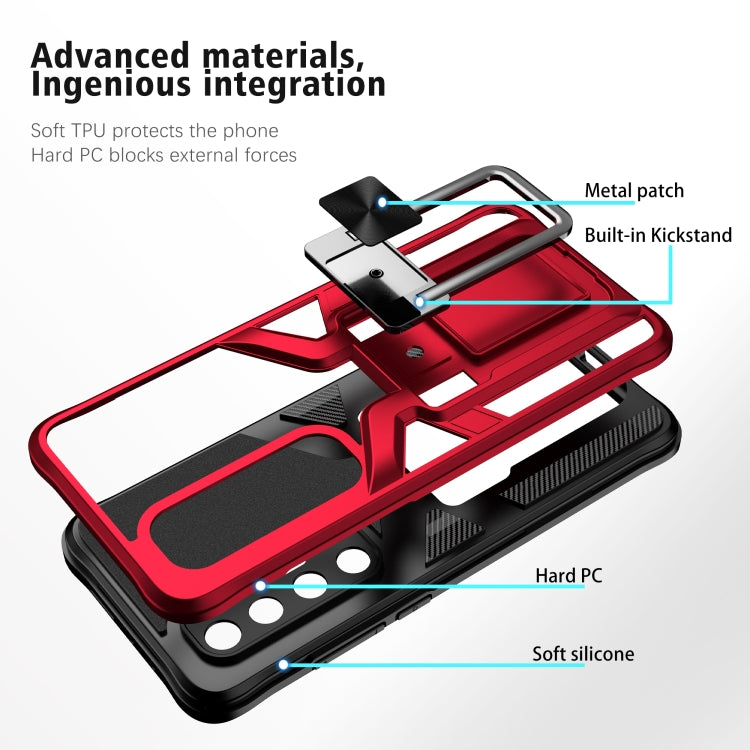 For Xiaomi Mi 10S Armor 2 in 1 PC + TPU Magnetic Shockproof Case with Foldable Holder