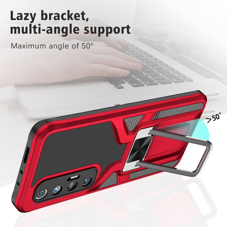For Xiaomi Mi 10S Armor 2 in 1 PC + TPU Magnetic Shockproof Case with Foldable Holder