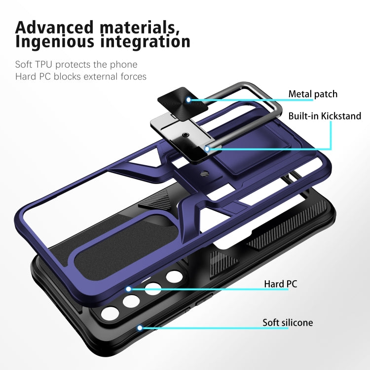 For Xiaomi Mi 10S Armor 2 in 1 PC + TPU Magnetic Shockproof Case with Foldable Holder