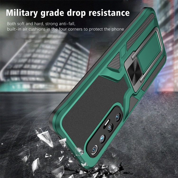 For Xiaomi Mi 10S Armor 2 in 1 PC + TPU Magnetic Shockproof Case with Foldable Holder