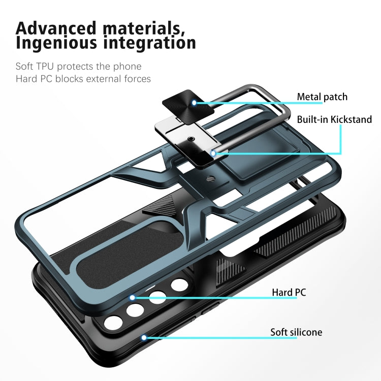 For Xiaomi Mi 10S Armor 2 in 1 PC + TPU Magnetic Shockproof Case with Foldable Holder