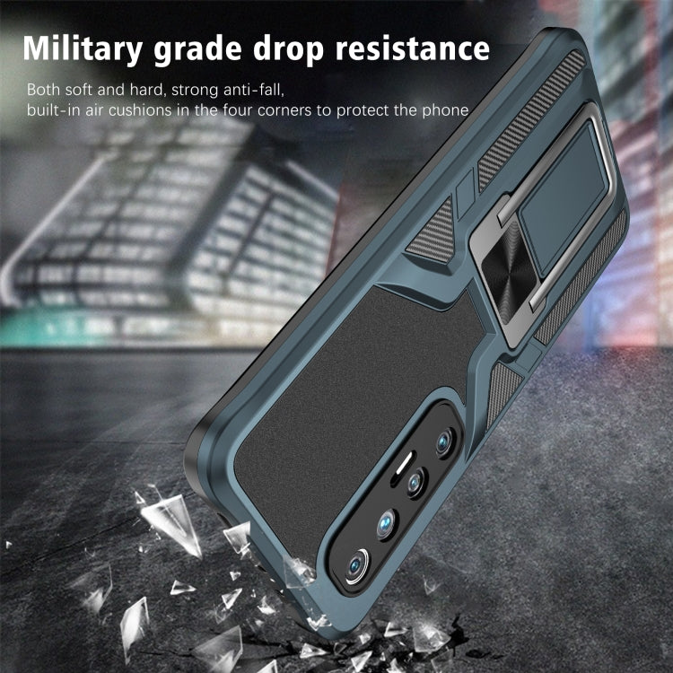 For Xiaomi Mi 10S Armor 2 in 1 PC + TPU Magnetic Shockproof Case with Foldable Holder