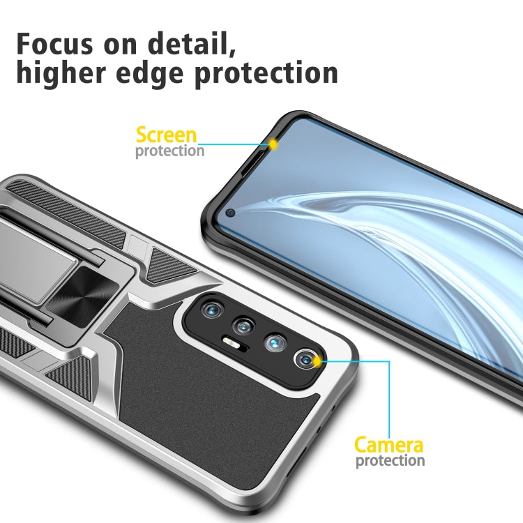 For Xiaomi Mi 10S Armor 2 in 1 PC + TPU Magnetic Shockproof Case with Foldable Holder