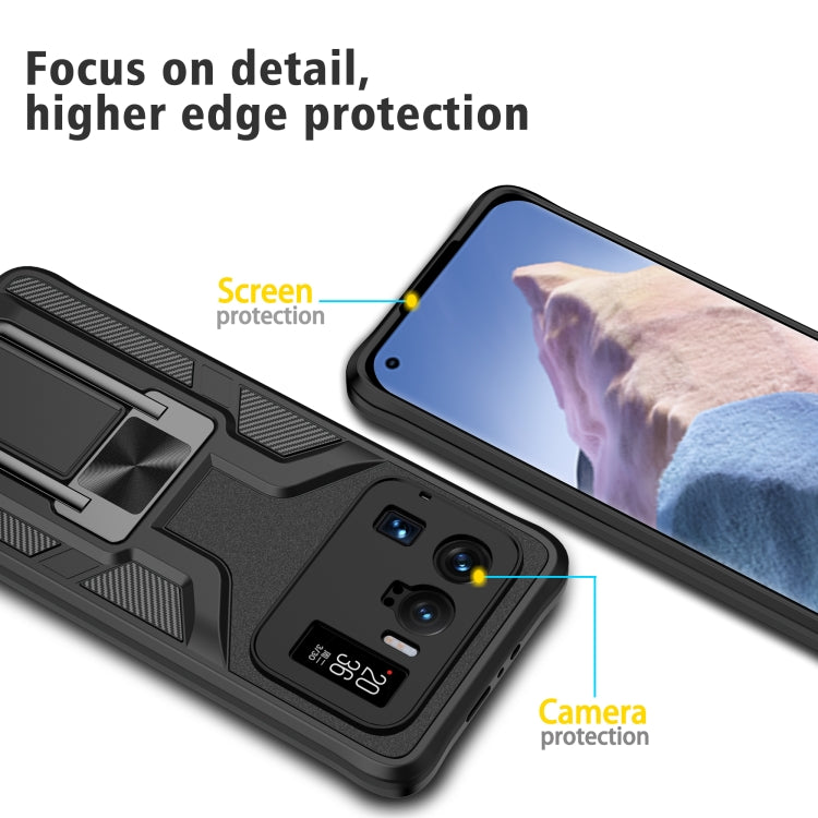 For Xiaomi Mi 11 Ultra Armor 2 in 1 PC + TPU Magnetic Shockproof Case with Foldable Holder