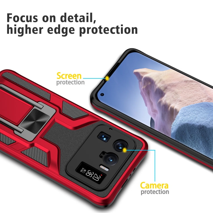 For Xiaomi Mi 11 Ultra Armor 2 in 1 PC + TPU Magnetic Shockproof Case with Foldable Holder