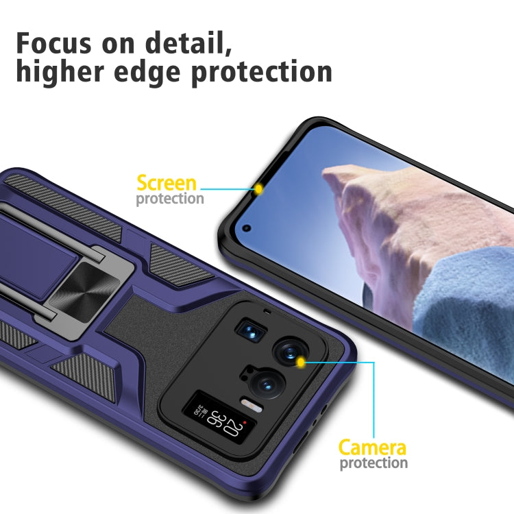 For Xiaomi Mi 11 Ultra Armor 2 in 1 PC + TPU Magnetic Shockproof Case with Foldable Holder