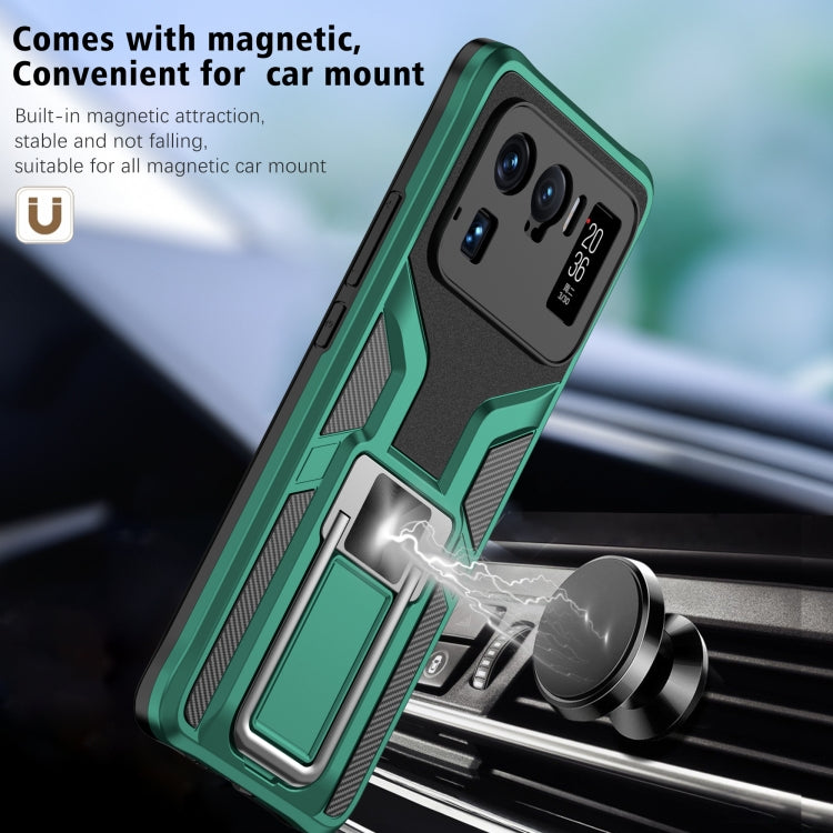 For Xiaomi Mi 11 Ultra Armor 2 in 1 PC + TPU Magnetic Shockproof Case with Foldable Holder