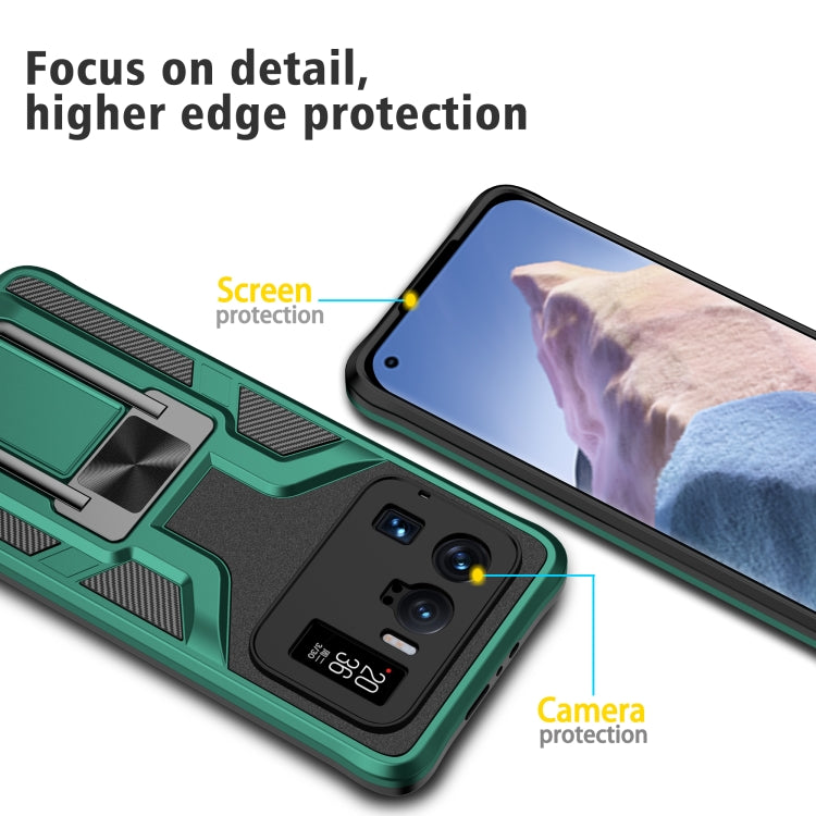 For Xiaomi Mi 11 Ultra Armor 2 in 1 PC + TPU Magnetic Shockproof Case with Foldable Holder