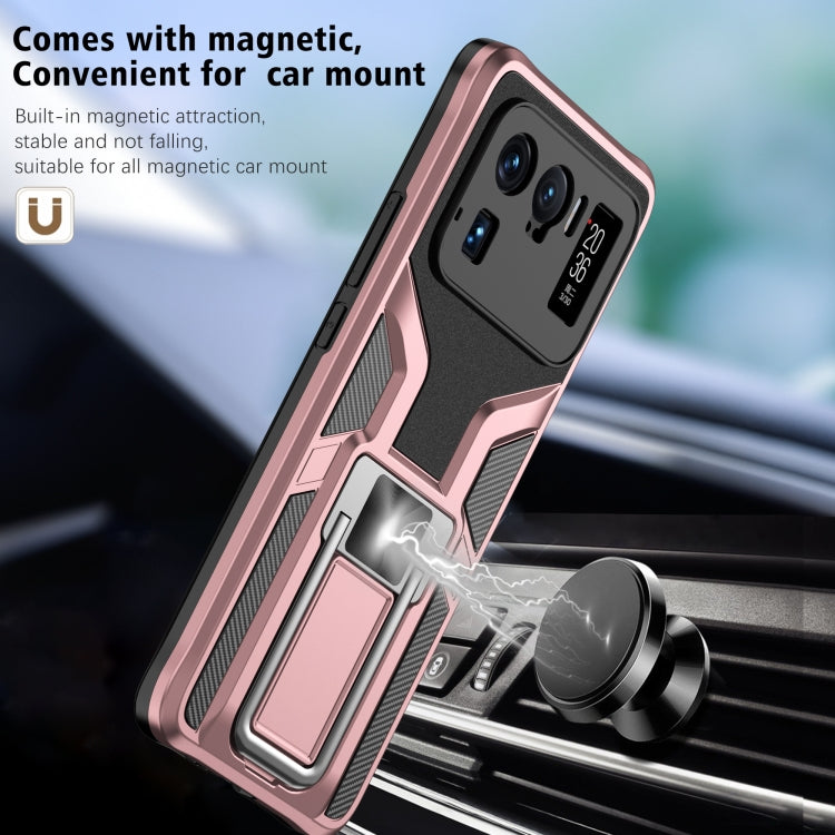 For Xiaomi Mi 11 Ultra Armor 2 in 1 PC + TPU Magnetic Shockproof Case with Foldable Holder