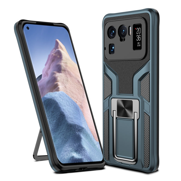 For Xiaomi Mi 11 Ultra Armor 2 in 1 PC + TPU Magnetic Shockproof Case with Foldable Holder
