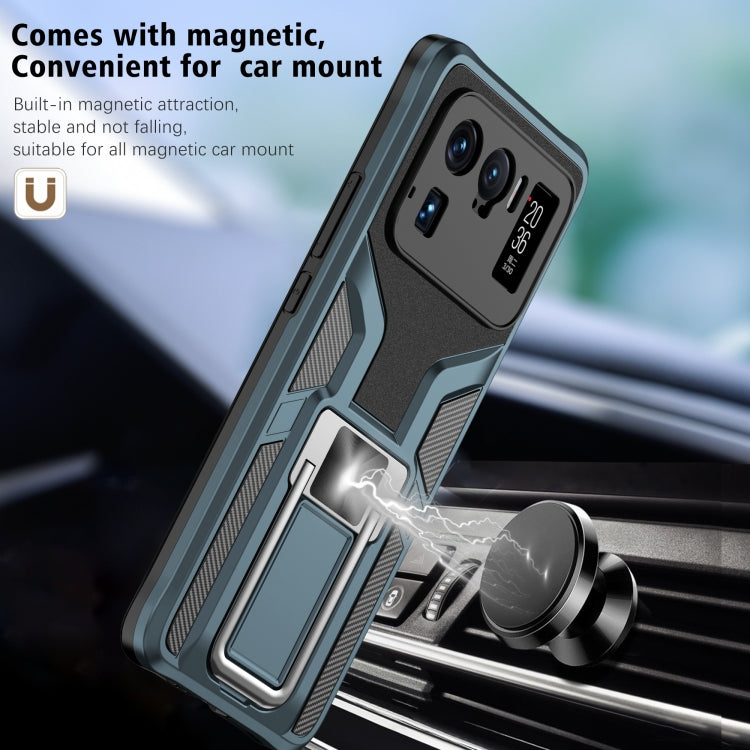 For Xiaomi Mi 11 Ultra Armor 2 in 1 PC + TPU Magnetic Shockproof Case with Foldable Holder