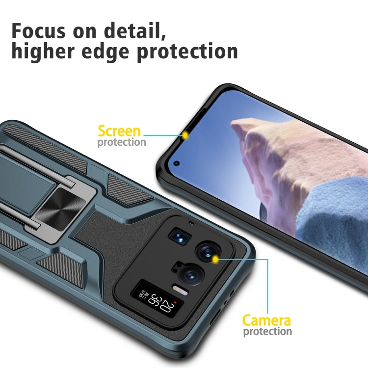 For Xiaomi Mi 11 Ultra Armor 2 in 1 PC + TPU Magnetic Shockproof Case with Foldable Holder