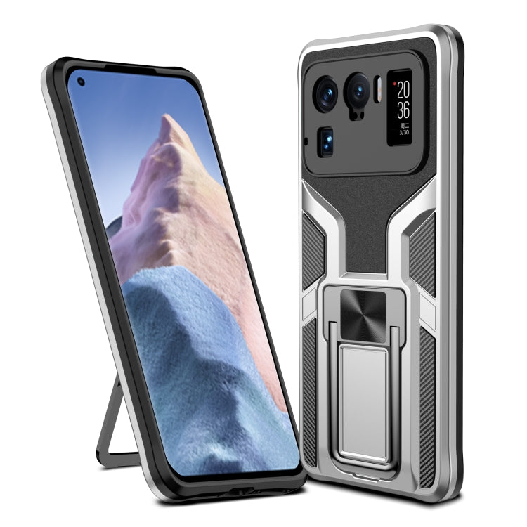 For Xiaomi Mi 11 Ultra Armor 2 in 1 PC + TPU Magnetic Shockproof Case with Foldable Holder