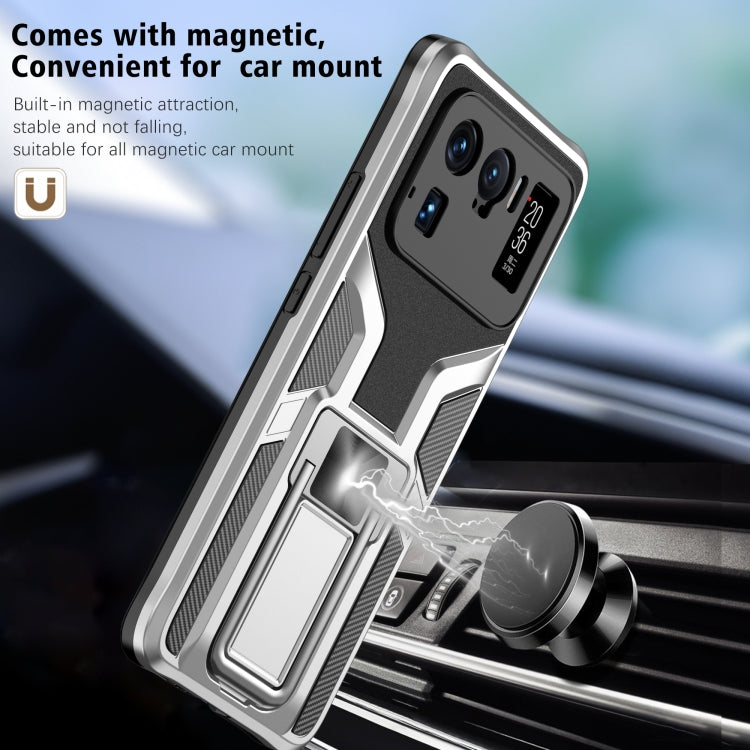 For Xiaomi Mi 11 Ultra Armor 2 in 1 PC + TPU Magnetic Shockproof Case with Foldable Holder