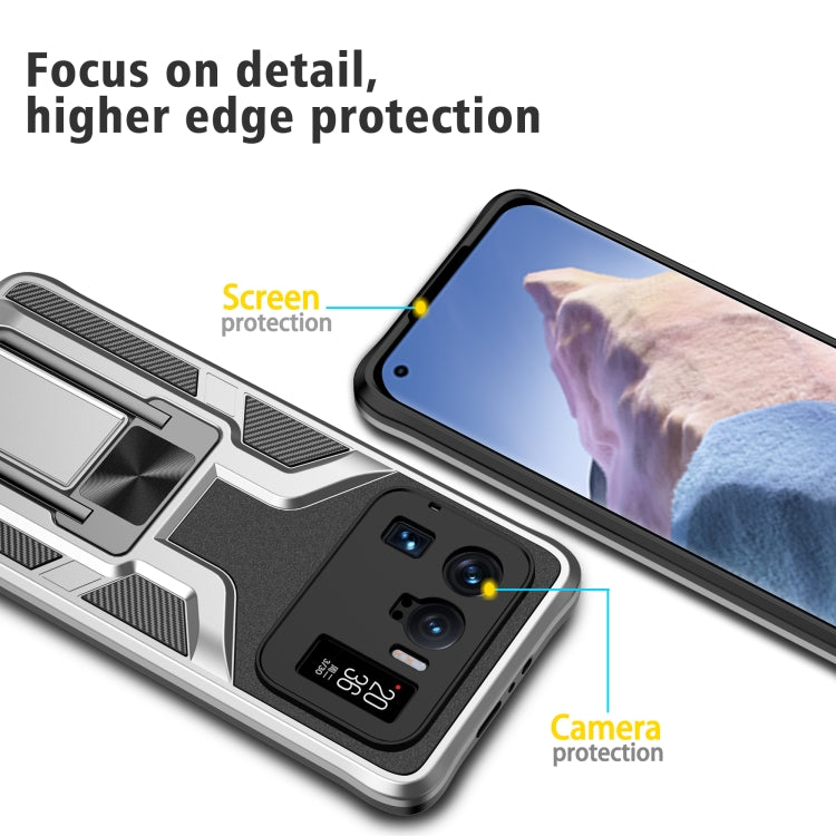For Xiaomi Mi 11 Ultra Armor 2 in 1 PC + TPU Magnetic Shockproof Case with Foldable Holder