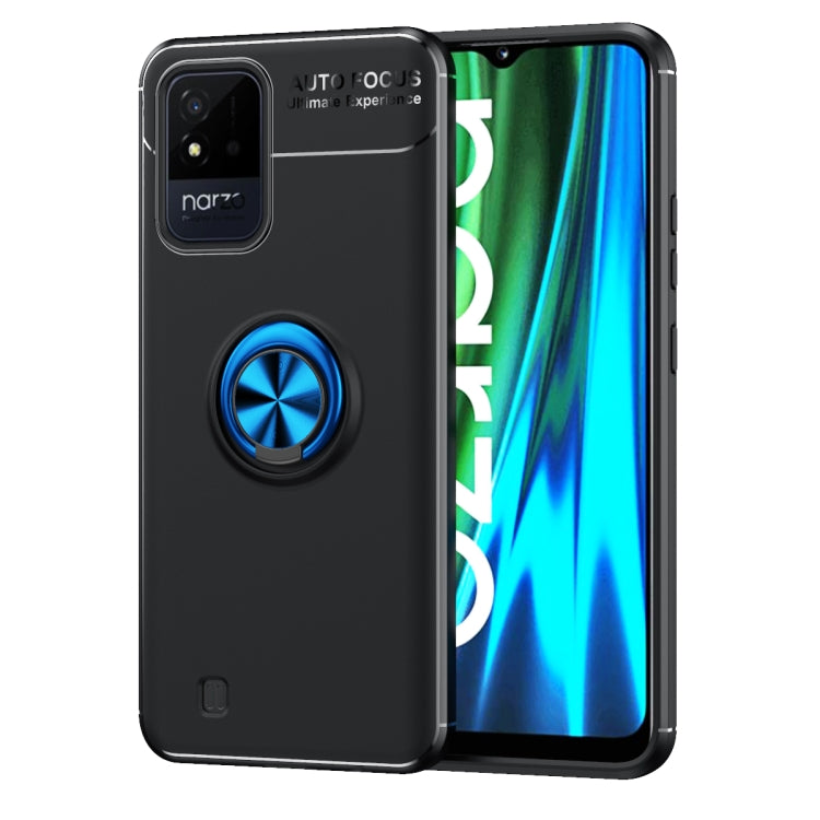 For OPPO Realme Narzo 50i Metal Ring Holder 360 Degree Rotating TPU Phone Case