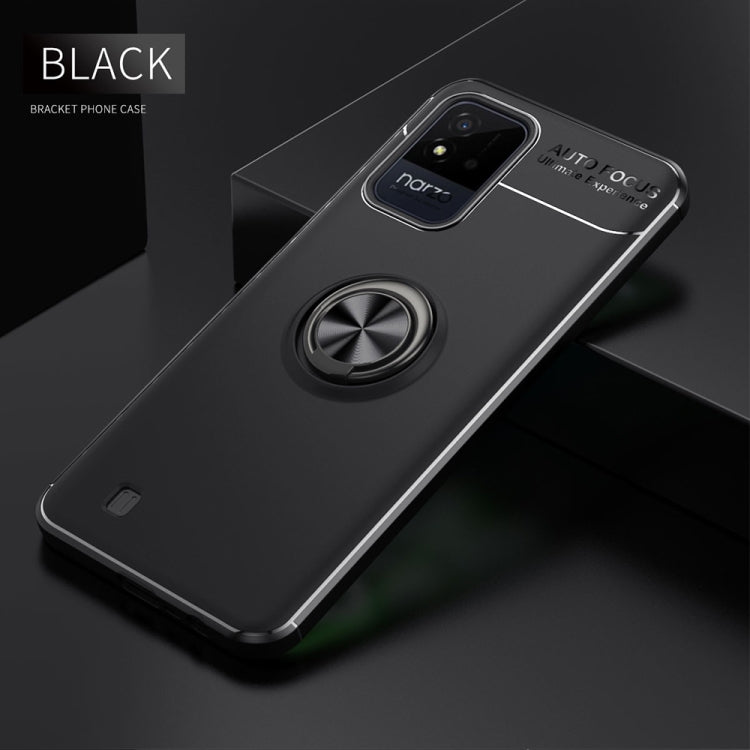 For OPPO Realme Narzo 50i Metal Ring Holder 360 Degree Rotating TPU Phone Case