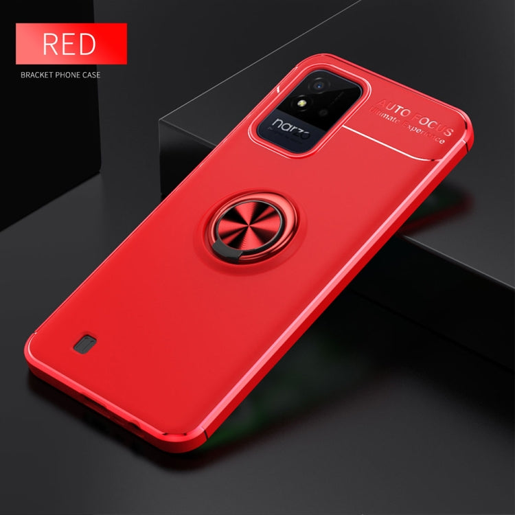 For OPPO Realme Narzo 50i Metal Ring Holder 360 Degree Rotating TPU Phone Case