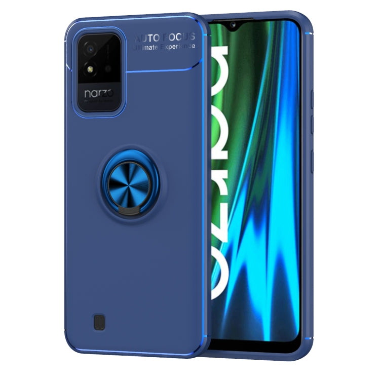 For OPPO Realme Narzo 50i Metal Ring Holder 360 Degree Rotating TPU Phone Case