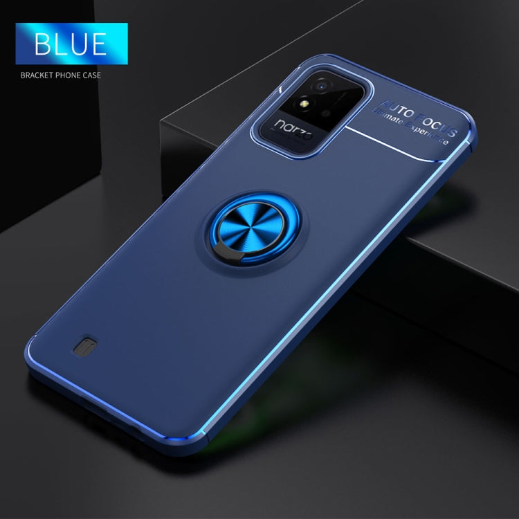 For OPPO Realme Narzo 50i Metal Ring Holder 360 Degree Rotating TPU Phone Case