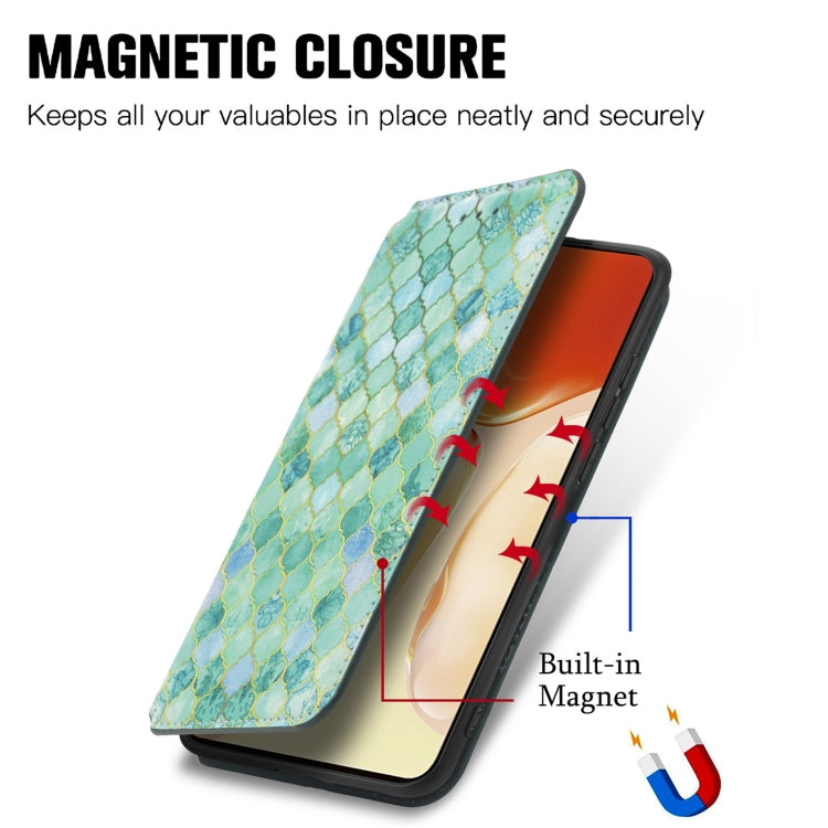 For vivo X70 Colorful Magnetic Horizontal Flip Leather Phone Case with Holder & Card Slot & Wallet