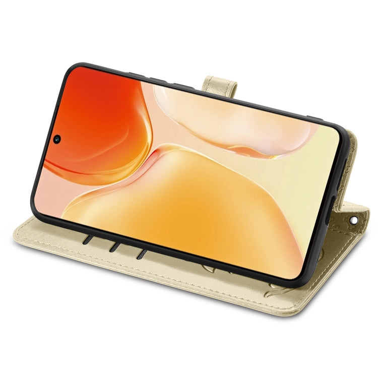 For vivo X70 Pro Lovely Cat and Dog Embossing Pattern Horizontal Flip Leather Phone Case with Holder & Card Slots & Wallet & Cartoon Clasp & Lanyard