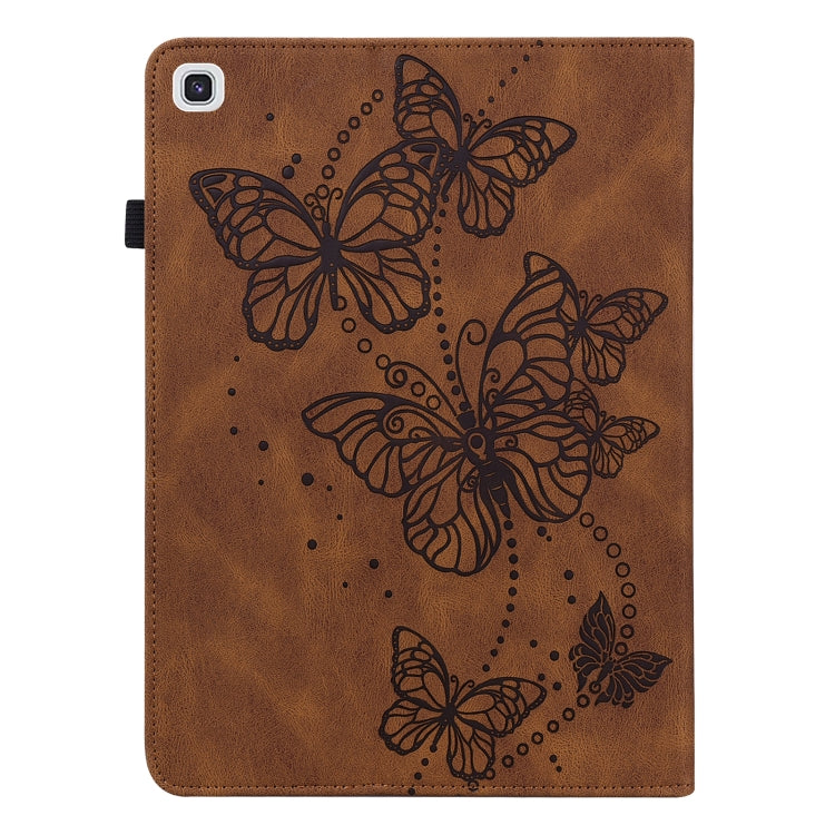 For Samsung Galaxy Tab A7 10.4 (2020) T500/T505 Embossed Butterfly Pattern Horizontal Flip Leather Tablet Case