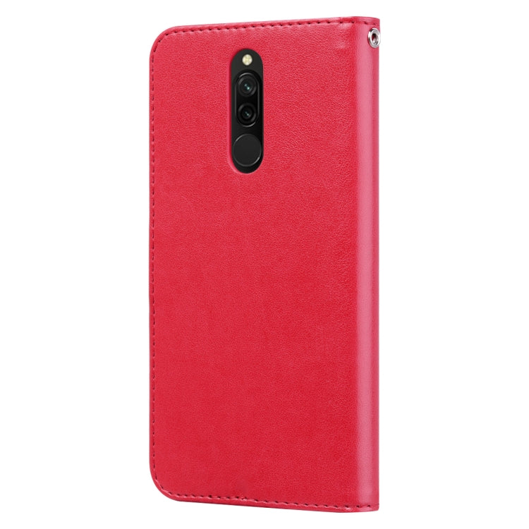 For Xiaomi Redmi 8 Rose Embossed Horizontal Flip PU Leather Case, with Holder & Card Slots & Wallet