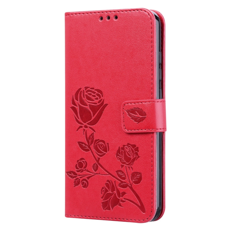 For Xiaomi Redmi 8 Rose Embossed Horizontal Flip PU Leather Case, with Holder & Card Slots & Wallet