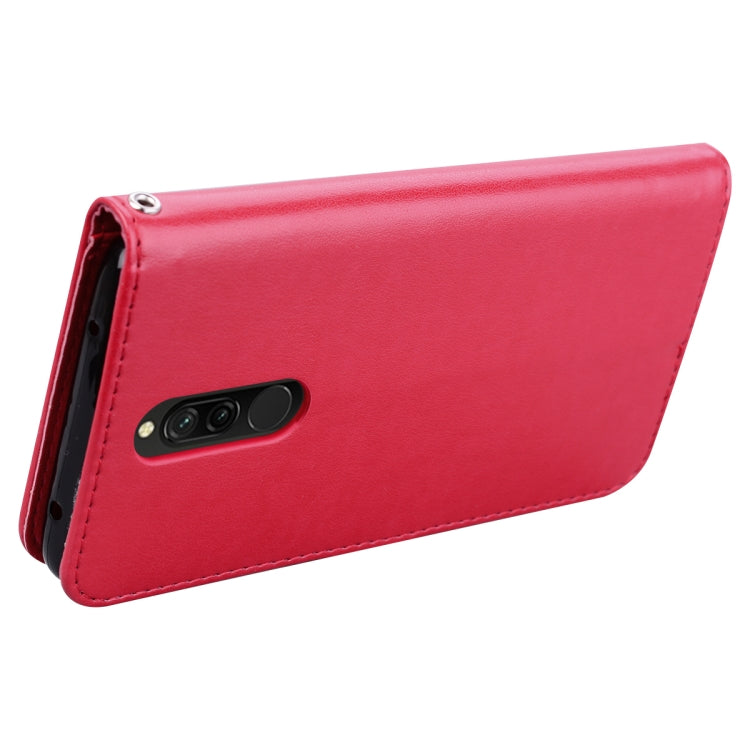 For Xiaomi Redmi 8 Rose Embossed Horizontal Flip PU Leather Case, with Holder & Card Slots & Wallet