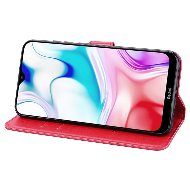 For Xiaomi Redmi 8 Rose Embossed Horizontal Flip PU Leather Case, with Holder & Card Slots & Wallet