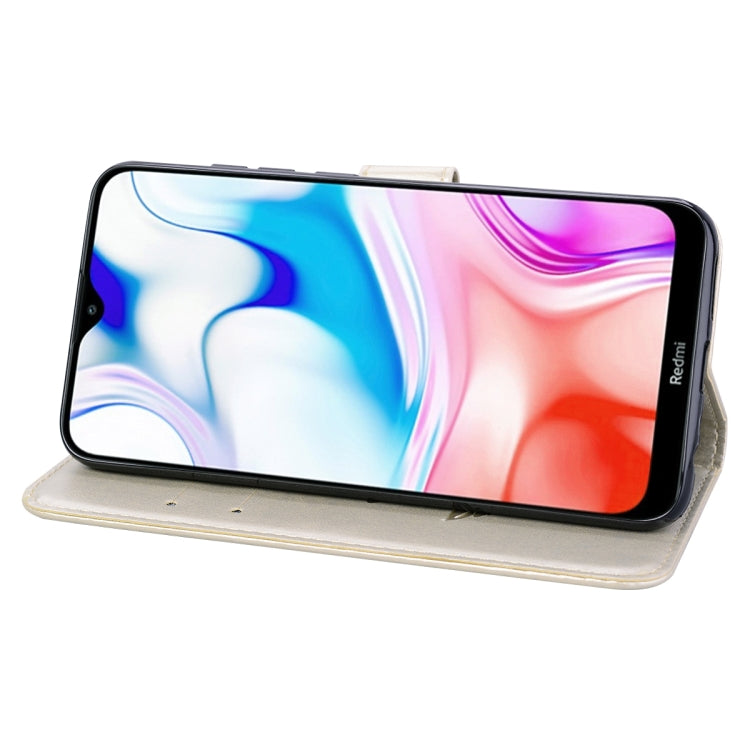 For Xiaomi Redmi 8 Rose Embossed Horizontal Flip PU Leather Case, with Holder & Card Slots & Wallet