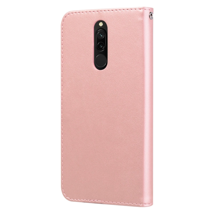 For Xiaomi Redmi 8 Rose Embossed Horizontal Flip PU Leather Case, with Holder & Card Slots & Wallet