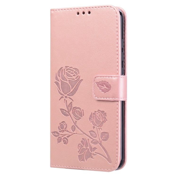For Xiaomi Redmi 8 Rose Embossed Horizontal Flip PU Leather Case, with Holder & Card Slots & Wallet