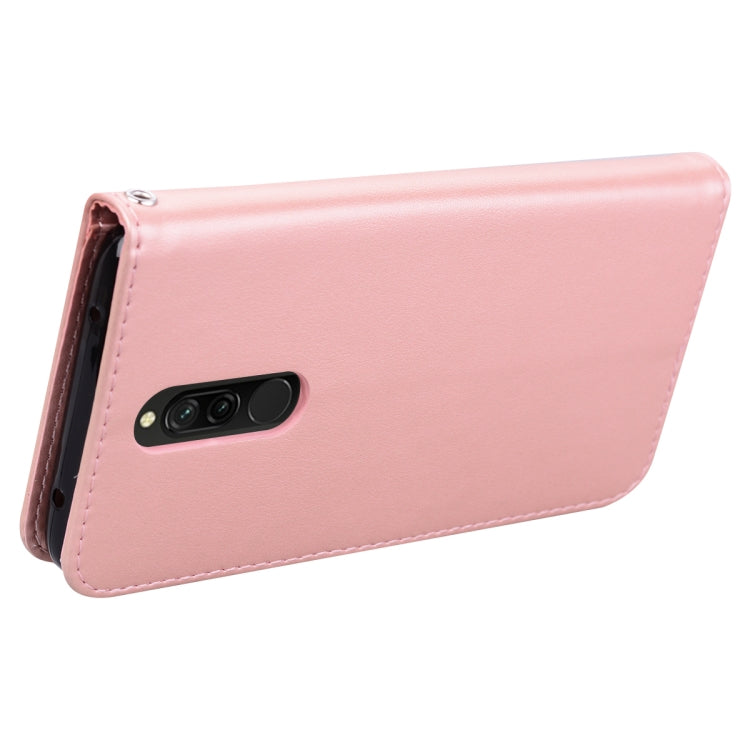 For Xiaomi Redmi 8 Rose Embossed Horizontal Flip PU Leather Case, with Holder & Card Slots & Wallet