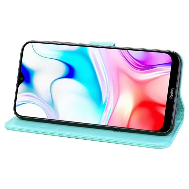 For Xiaomi Redmi 8 Rose Embossed Horizontal Flip PU Leather Case, with Holder & Card Slots & Wallet