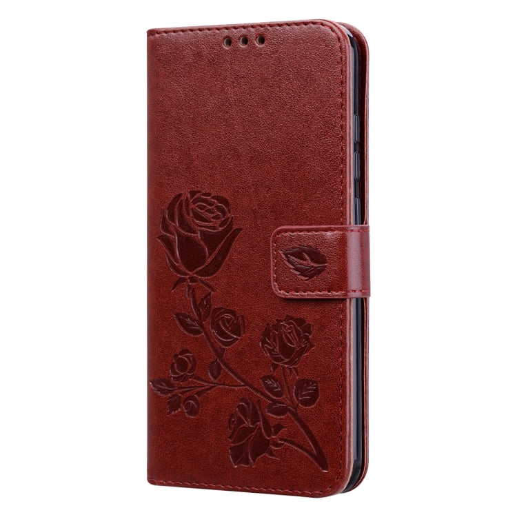 For Xiaomi Redmi 8 Rose Embossed Horizontal Flip PU Leather Case, with Holder & Card Slots & Wallet
