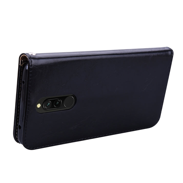 For Xiaomi Redmi 8 Business Style Oil Wax Texture Horizontal Flip Leather Case, with Holder & Card Slots & Wallet