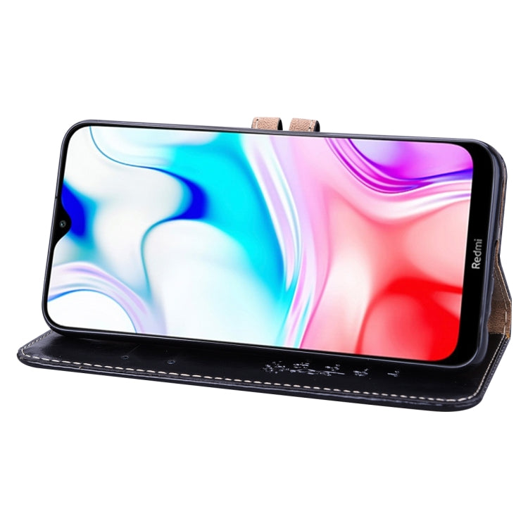 For Xiaomi Redmi 8 Business Style Oil Wax Texture Horizontal Flip Leather Case, with Holder & Card Slots & Wallet