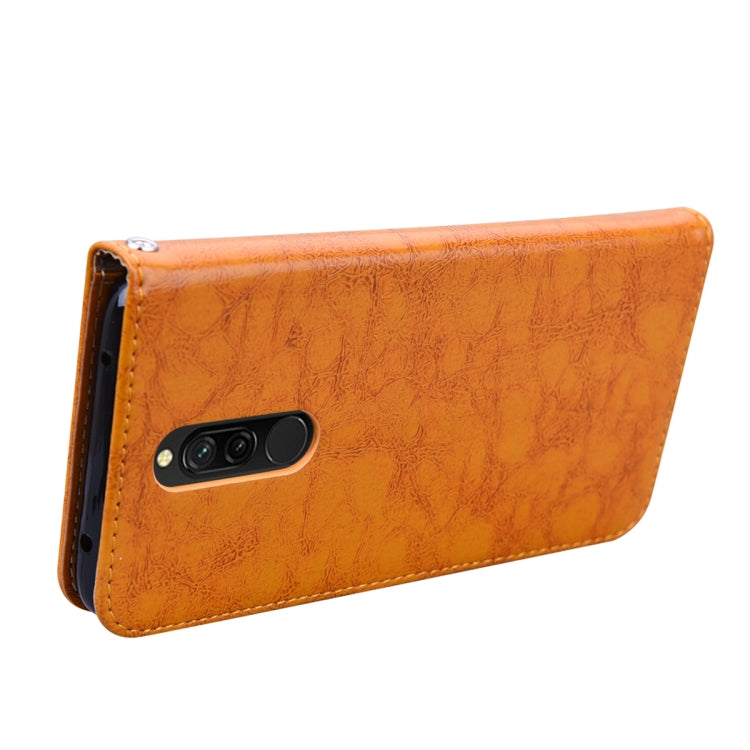 For Xiaomi Redmi 8 Business Style Oil Wax Texture Horizontal Flip Leather Case, with Holder & Card Slots & Wallet