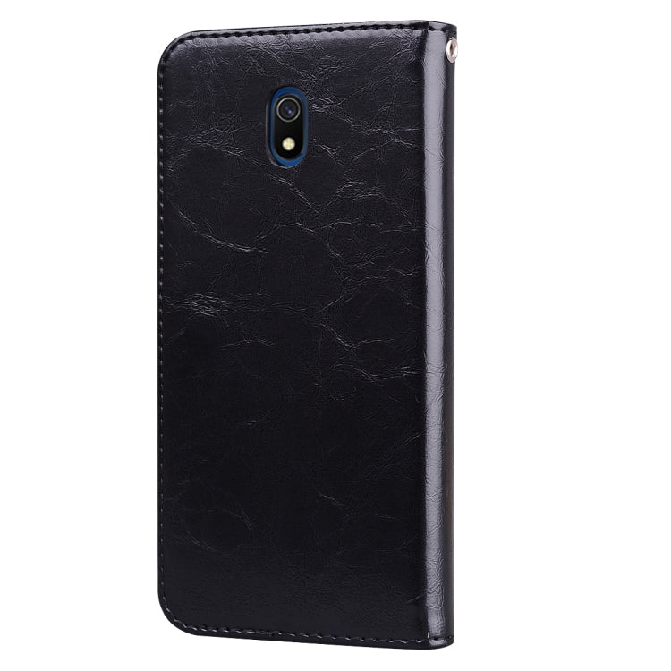 For Xiaomi Redmi 8A Business Style Oil Wax Texture Horizontal Flip Leather Case, with Holder & Card Slots & Wallet