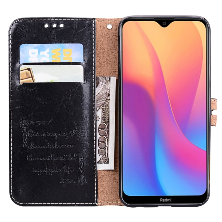 For Xiaomi Redmi 8A Business Style Oil Wax Texture Horizontal Flip Leather Case, with Holder & Card Slots & Wallet